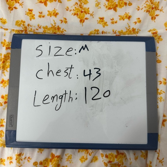 Women's Short Sleeves Square Neck Allover Floral Knot Slit Thigh A-Line Maxi M - Picture 10 of 10